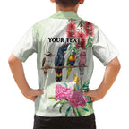 Australian Native Bird Family Matching Puletasi and Hawaiian Shirt Kookaburra Cockatoo Rainbow Lorikeet Galah Flowers - Aussie Hoodie