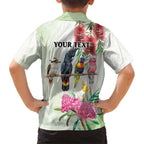 Australian Native Bird Family Matching Short Sleeve Bodycon Dress and Hawaiian Shirt Kookaburra Cockatoo Rainbow Lorikeet Galah Flowers - Aussie Hoodie