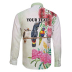 Australian Native Bird Family Matching Summer Maxi Dress and Hawaiian Shirt Kookaburra Cockatoo Rainbow Lorikeet Galah Flowers - Aussie Hoodie