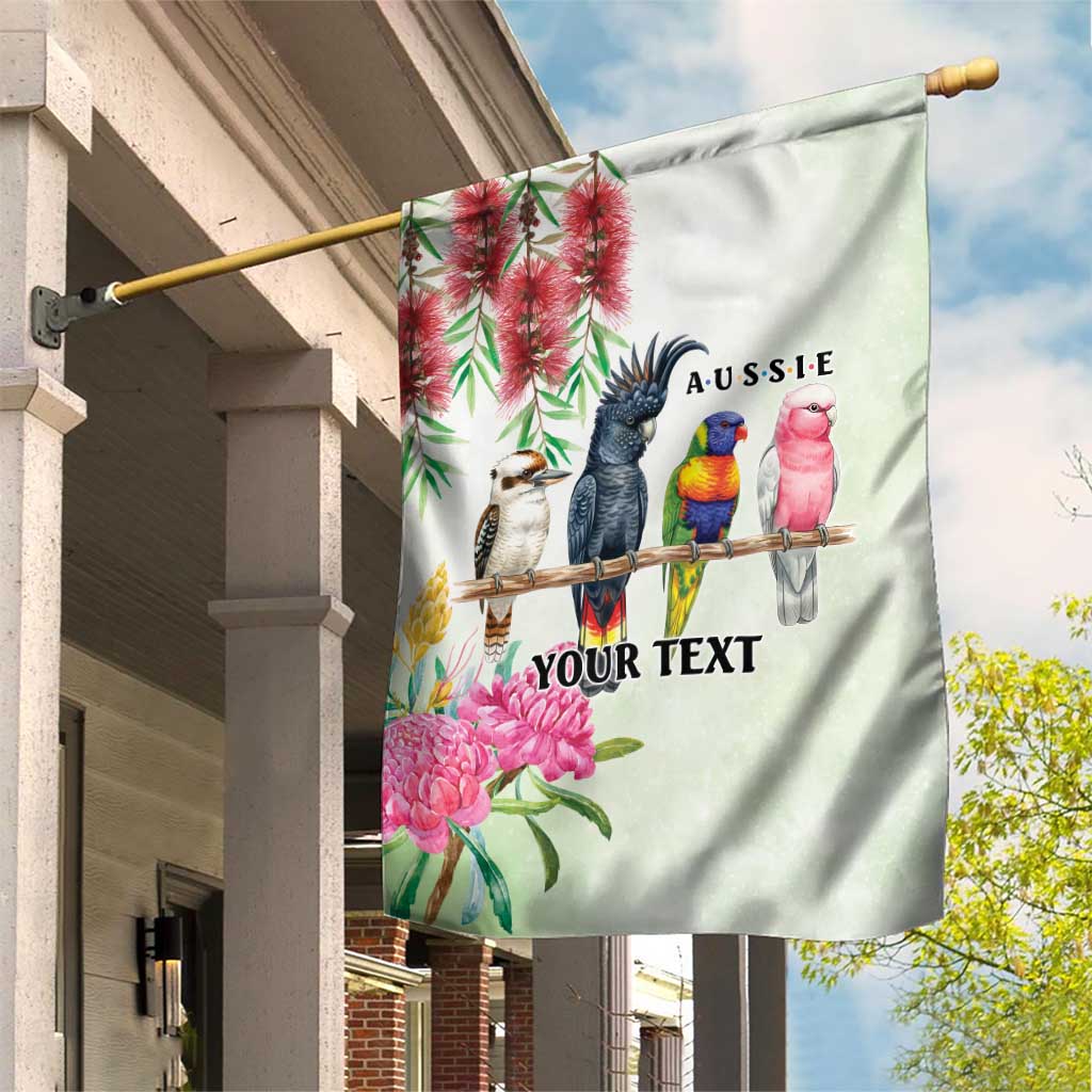 Australian Native Bird Garden Flag Kookaburra Cockatoo Rainbow Lorikeet Galah Flowers - Aussie Hoodie