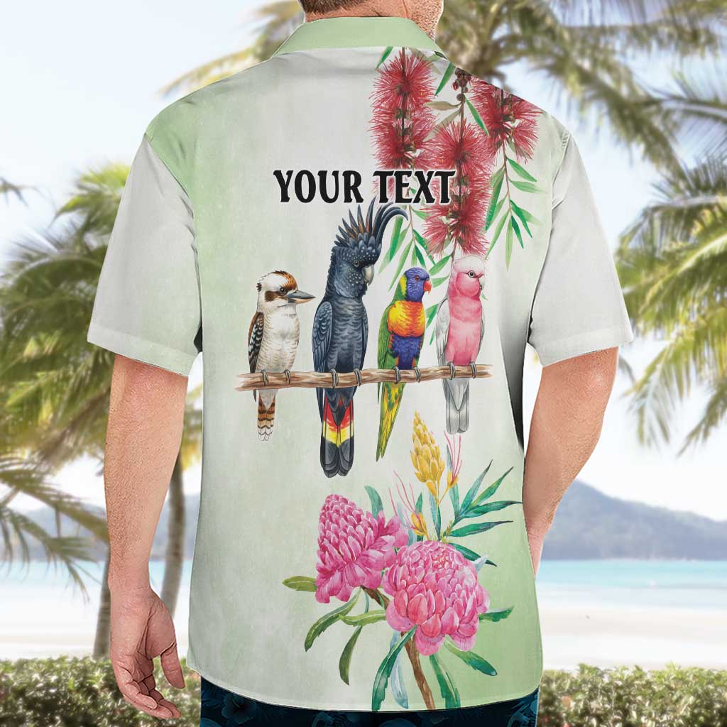 Australian Native Bird Hawaiian Shirt Kookaburra Cockatoo Rainbow Lorikeet Galah Flowers - Aussie Hoodie