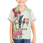 Australian Native Bird Hawaiian Shirt Kookaburra Cockatoo Rainbow Lorikeet Galah Flowers - Aussie Hoodie