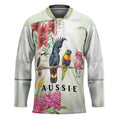 Australian Native Bird Hockey Jersey Kookaburra Cockatoo Rainbow Lorikeet Galah Flowers - Aussie Hoodie