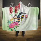 Australian Native Bird Hooded Blanket Kookaburra Cockatoo Rainbow Lorikeet Galah Flowers - Aussie Hoodie