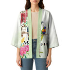 Australian Native Bird Kimono Kookaburra Cockatoo Rainbow Lorikeet Galah Flowers - Aussie Hoodie