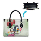 Australian Native Bird Leather Bag Kookaburra Cockatoo Rainbow Lorikeet Galah Flowers - Aussie Hoodie