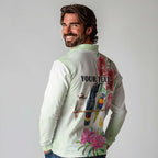 Australian Native Bird Long Sleeve Polo Shirt Kookaburra Cockatoo Rainbow Lorikeet Galah Flowers - Aussie Hoodie