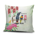 Australian Native Bird Pillow Cover Kookaburra Cockatoo Rainbow Lorikeet Galah Flowers - Aussie Hoodie
