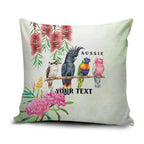 Australian Native Bird Pillow Cover Kookaburra Cockatoo Rainbow Lorikeet Galah Flowers - Aussie Hoodie