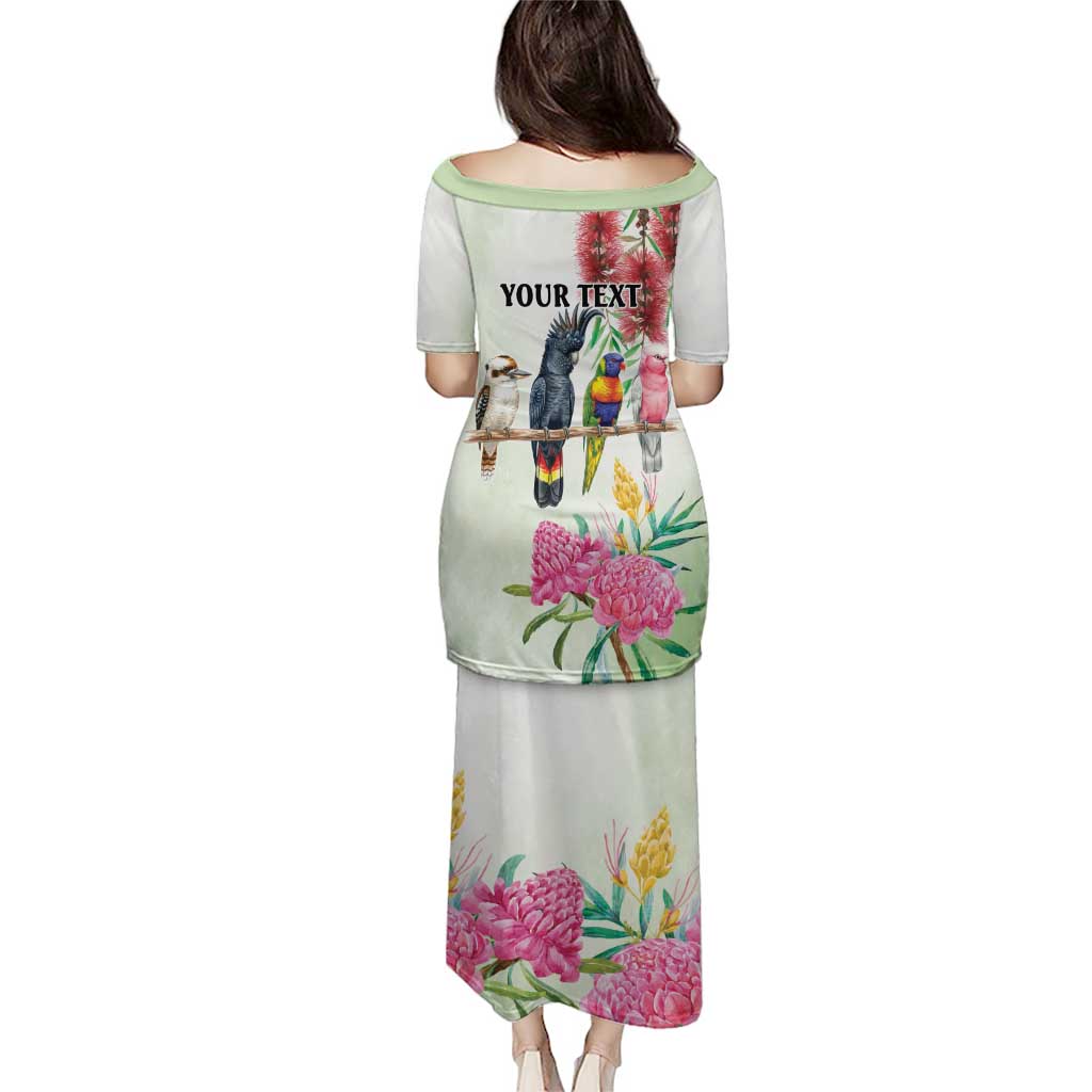 Australian Native Bird Puletasi Kookaburra Cockatoo Rainbow Lorikeet Galah Flowers - Aussie Hoodie