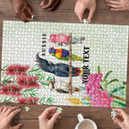Australian Native Bird Puzzle Kookaburra Cockatoo Rainbow Lorikeet Galah Flowers - Aussie Hoodie