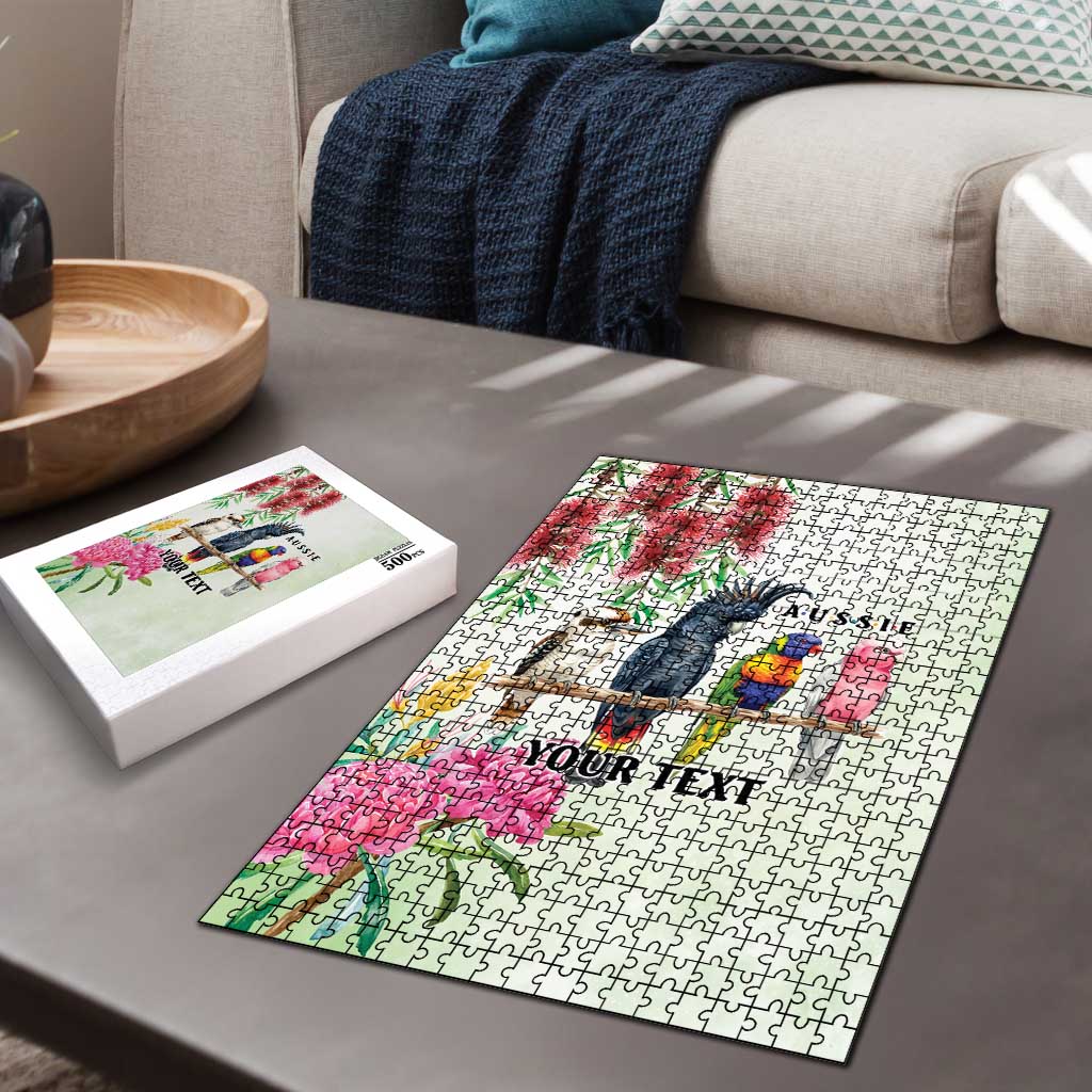 Australian Native Bird Puzzle Kookaburra Cockatoo Rainbow Lorikeet Galah Flowers - Aussie Hoodie