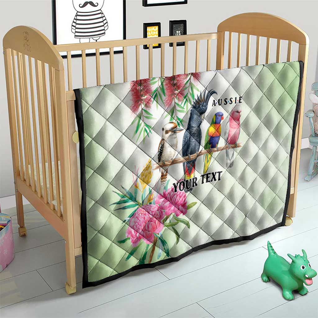 Australian Native Bird Quilt Kookaburra Cockatoo Rainbow Lorikeet Galah Flowers - Aussie Hoodie