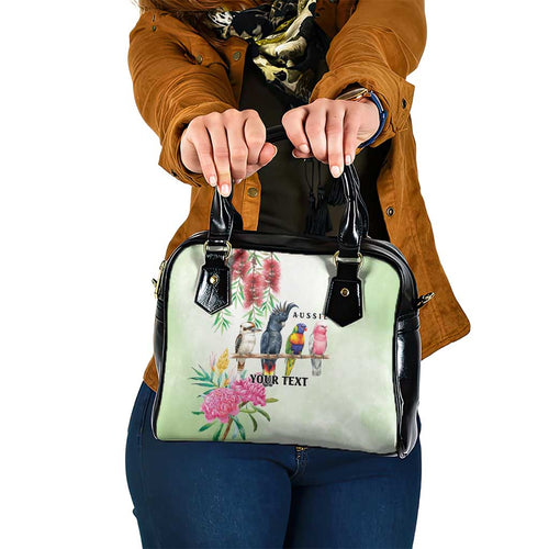 Australian Native Bird Shoulder Handbag Kookaburra Cockatoo Rainbow Lorikeet Galah Flowers - Aussie Hoodie