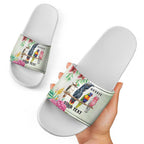 Australian Native Bird Slide Sandals Kookaburra Cockatoo Rainbow Lorikeet Galah Flowers - Aussie Hoodie
