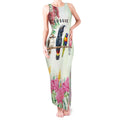 Australian Native Bird Tank Maxi Dress Kookaburra Cockatoo Rainbow Lorikeet Galah Flowers - Aussie Hoodie