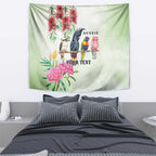 Australian Native Bird Tapestry Kookaburra Cockatoo Rainbow Lorikeet Galah Flowers - Aussie Hoodie