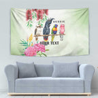 Australian Native Bird Tapestry Kookaburra Cockatoo Rainbow Lorikeet Galah Flowers - Aussie Hoodie