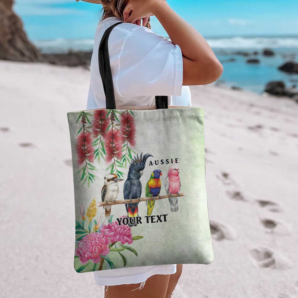 Australian Native Bird Tote Bag Kookaburra Cockatoo Rainbow Lorikeet Galah Flowers - Aussie Hoodie