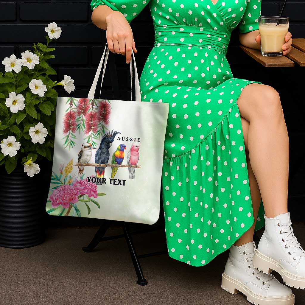 Australian Native Bird Tote Bag Kookaburra Cockatoo Rainbow Lorikeet Galah Flowers - Aussie Hoodie