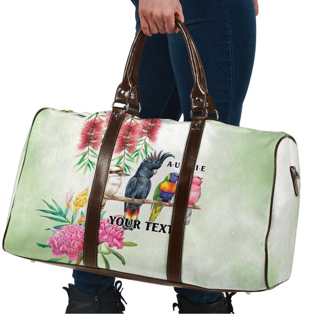 Australian Native Bird Travel Bag Kookaburra Cockatoo Rainbow Lorikeet Galah Flowers - Aussie Hoodie
