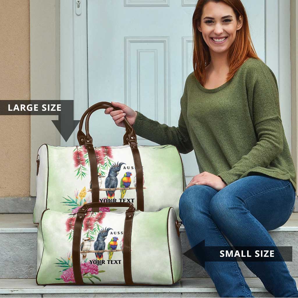Australian Native Bird Travel Bag Kookaburra Cockatoo Rainbow Lorikeet Galah Flowers - Aussie Hoodie