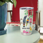 Australian Native Bird Tumbler Cup Kookaburra Cockatoo Rainbow Lorikeet Galah Flowers - Aussie Hoodie