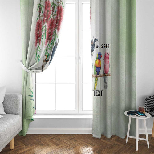 Australian Native Bird Window Curtain Kookaburra Cockatoo Rainbow Lorikeet Galah Flowers - Aussie Hoodie