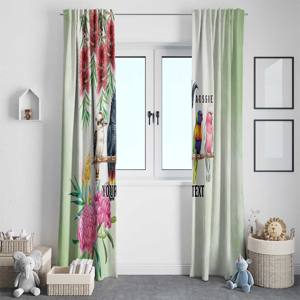 Australian Native Bird Window Curtain Kookaburra Cockatoo Rainbow Lorikeet Galah Flowers - Aussie Hoodie