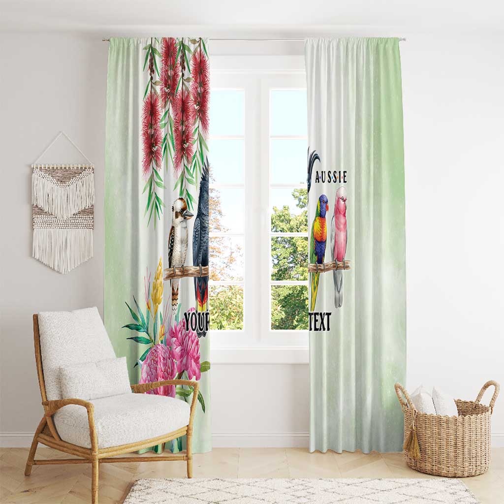 Australian Native Bird Window Curtain Kookaburra Cockatoo Rainbow Lorikeet Galah Flowers - Aussie Hoodie
