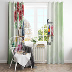 Australian Native Bird Window Curtain Kookaburra Cockatoo Rainbow Lorikeet Galah Flowers - Aussie Hoodie
