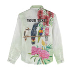 Australian Native Bird Women Casual Shirt Kookaburra Cockatoo Rainbow Lorikeet Galah Flowers - Aussie Hoodie