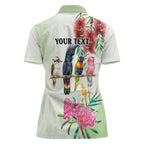 Australian Native Bird Women Polo Shirt Kookaburra Cockatoo Rainbow Lorikeet Galah Flowers - Aussie Hoodie