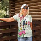 Australian Native Bird Women Polo Shirt Kookaburra Cockatoo Rainbow Lorikeet Galah Flowers - Aussie Hoodie