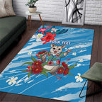 Australian Possum Eucalyptus Blossom Area Rug Christmas Vibe - Aussie Hoodie