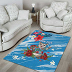 Australian Possum Eucalyptus Blossom Area Rug Christmas Vibe - Aussie Hoodie