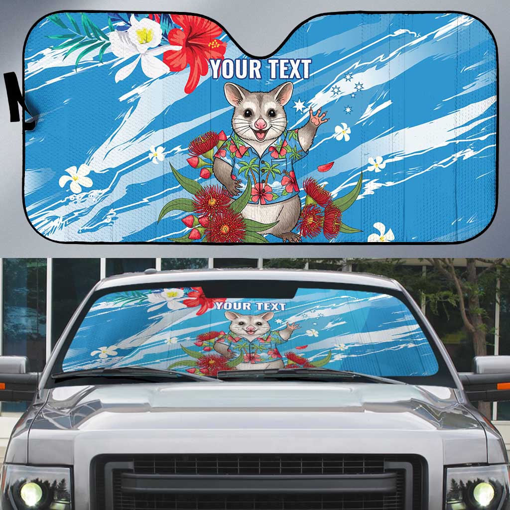 Australian Possum Eucalyptus Blossom Auto Sun Shade Christmas Vibe - Aussie Hoodie