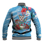 Australian Possum Eucalyptus Blossom Baseball Jacket Christmas Vibe - Aussie Hoodie