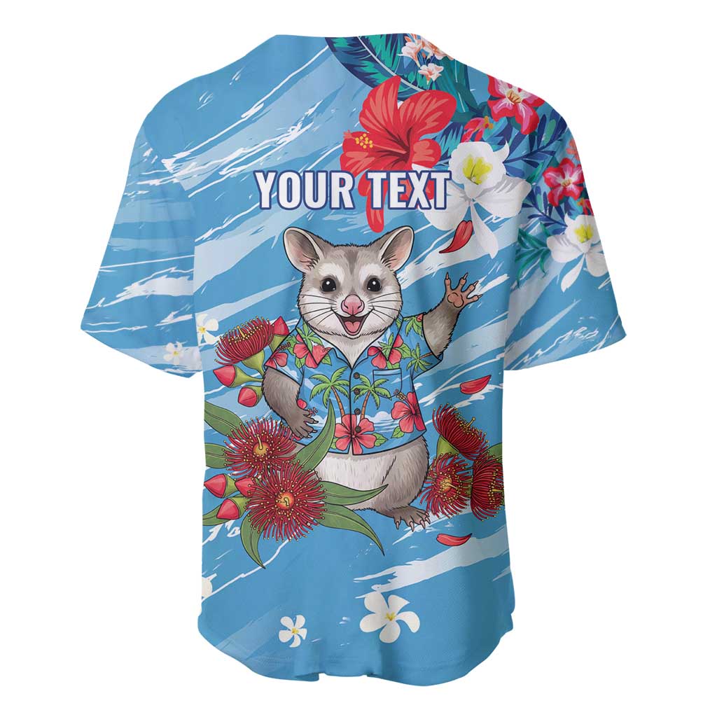 Australian Possum Eucalyptus Blossom Baseball Jersey Christmas Vibe - Aussie Hoodie
