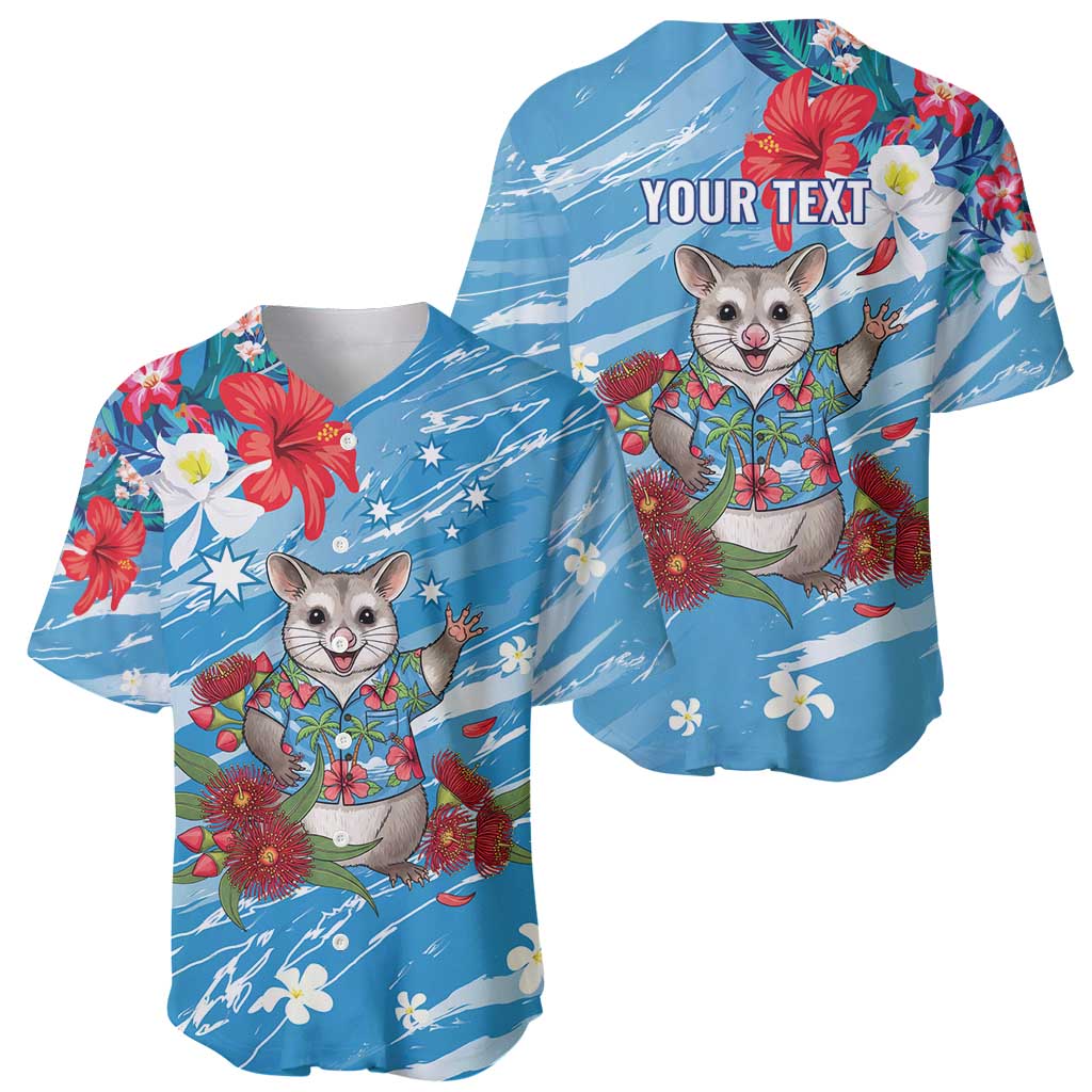 Australian Possum Eucalyptus Blossom Baseball Jersey Christmas Vibe - Aussie Hoodie