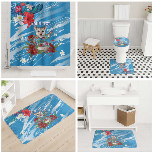 Australian Possum Eucalyptus Blossom Bathroom Set Christmas Vibe - Aussie Hoodie