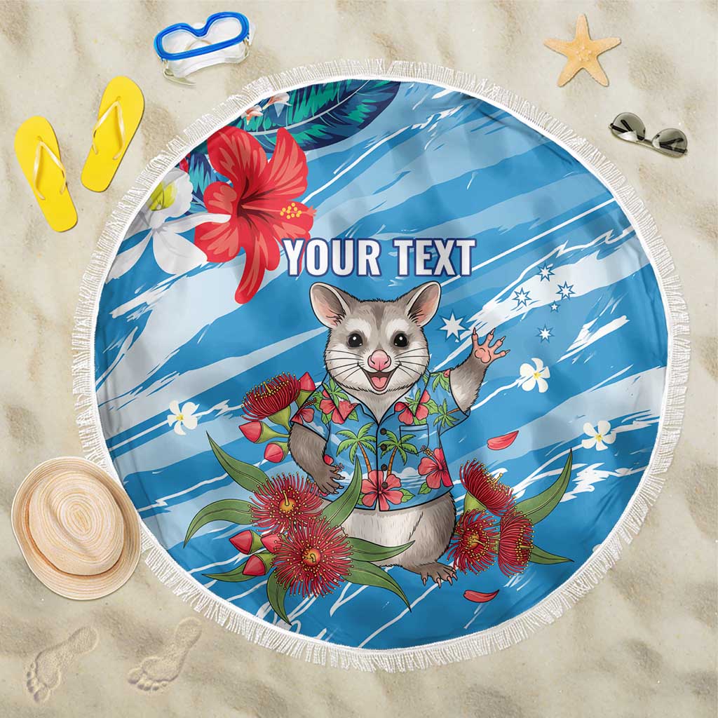 Australian Possum Eucalyptus Blossom Beach Blanket Christmas Vibe - Aussie Hoodie