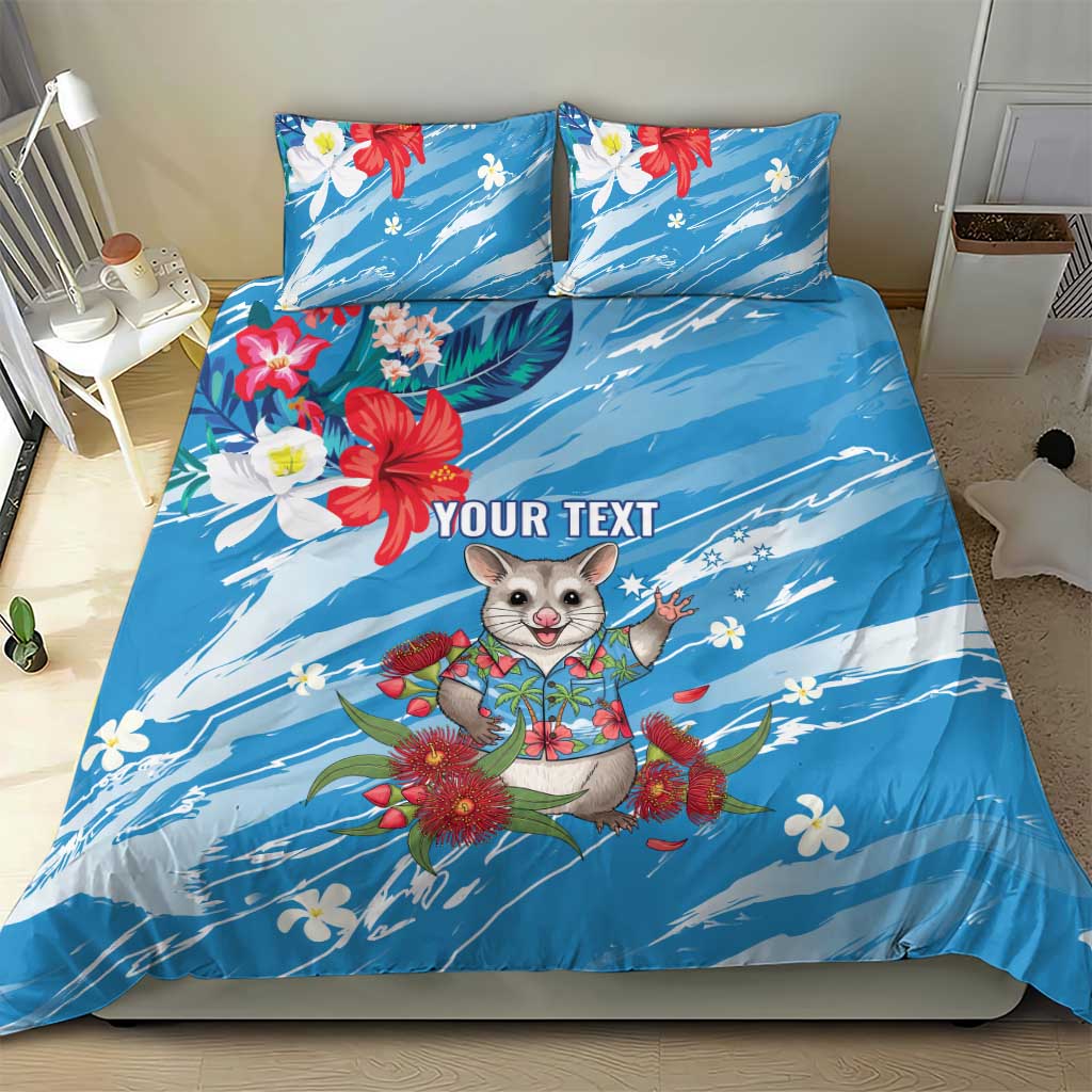 Australian Possum Eucalyptus Blossom Bedding Set Christmas Vibe - Aussie Hoodie