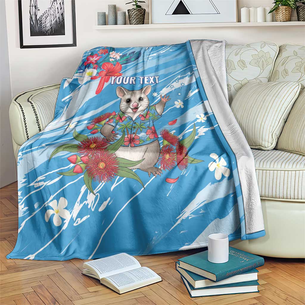 Australian Possum Eucalyptus Blossom Blanket Christmas Vibe - Aussie Hoodie