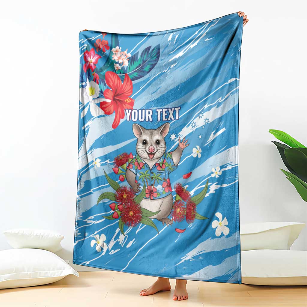 Australian Possum Eucalyptus Blossom Blanket Christmas Vibe - Aussie Hoodie