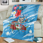Australian Possum Eucalyptus Blossom Blanket Christmas Vibe - Aussie Hoodie