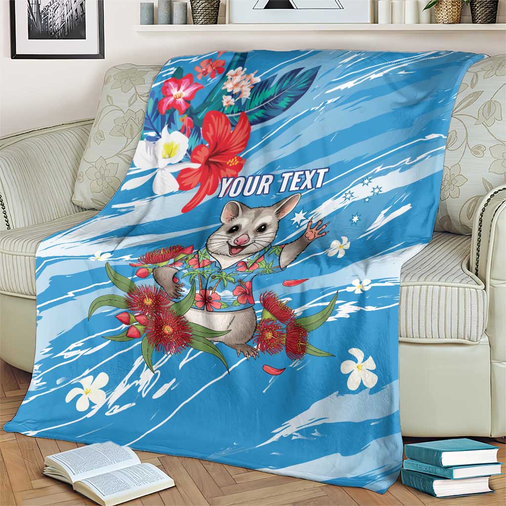 Australian Possum Eucalyptus Blossom Blanket Christmas Vibe - Aussie Hoodie