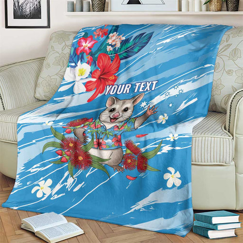 Australian Possum Eucalyptus Blossom Blanket Christmas Vibe - Aussie Hoodie