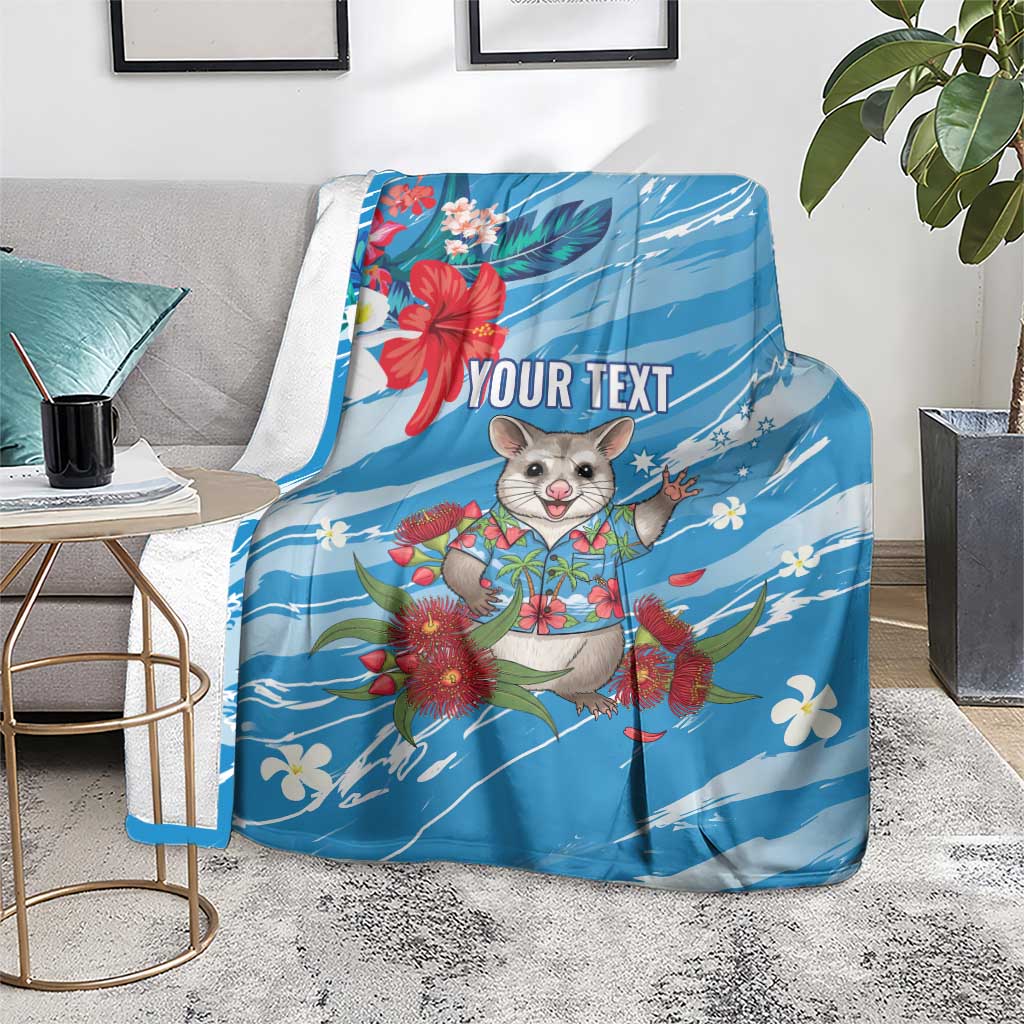 Australian Possum Eucalyptus Blossom Blanket Christmas Vibe - Aussie Hoodie