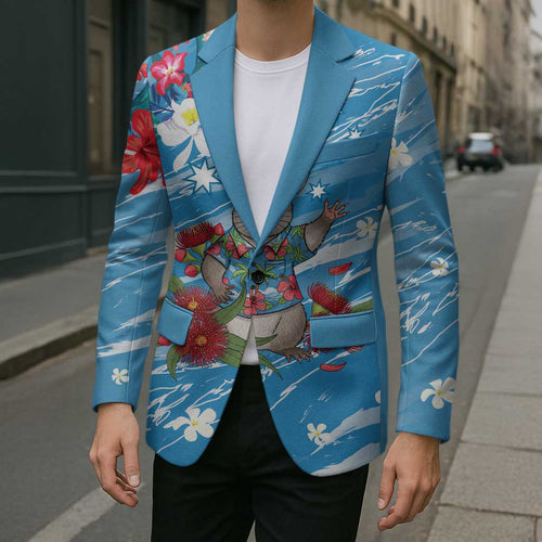 Australian Possum Eucalyptus Blossom Blazer Christmas Vibe - Aussie Hoodie